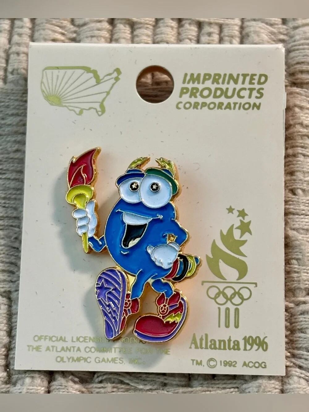 OLYMPICS Summer Games Atlanta 1996 Izzy the Mascot Pin